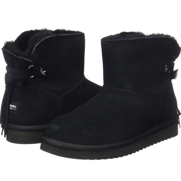 Koolaburra Jaelyn Mini Boots Black size 10 Winter Lined Cozy Comfy Snow - Picture 1 of 7